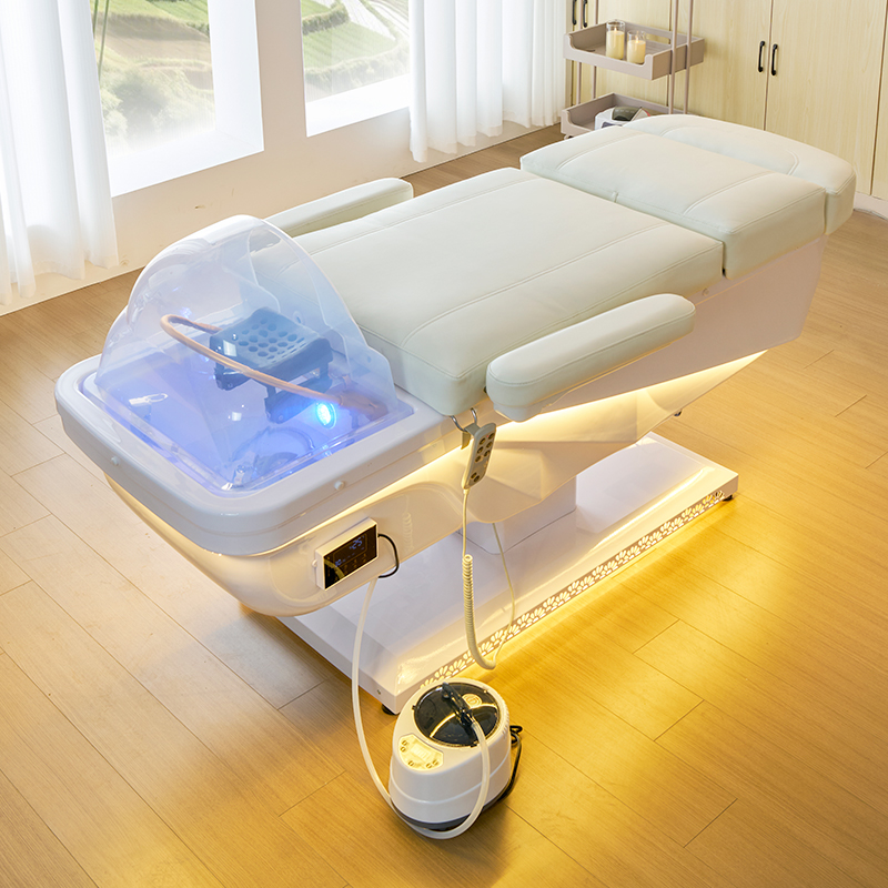 Fully Adjustable Elite Massage/Facial/Japanese-Korean Head Spa Shampoo Bed W/ Pedicure Bath - Image 2