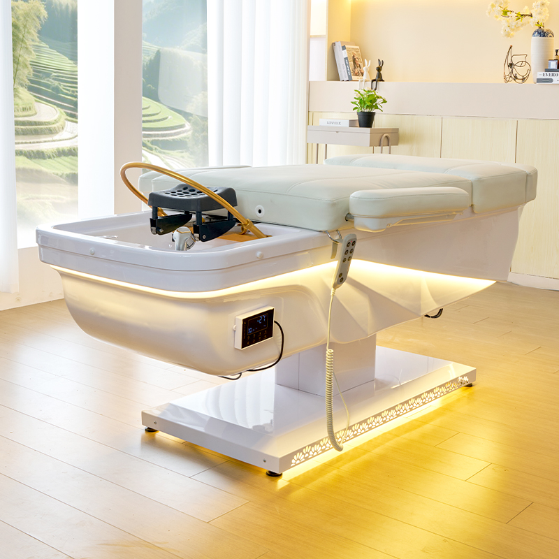 Fully Adjustable Elite Massage/Facial/Japanese-Korean Head Spa Shampoo Bed W/ Pedicure Bath - Image 5
