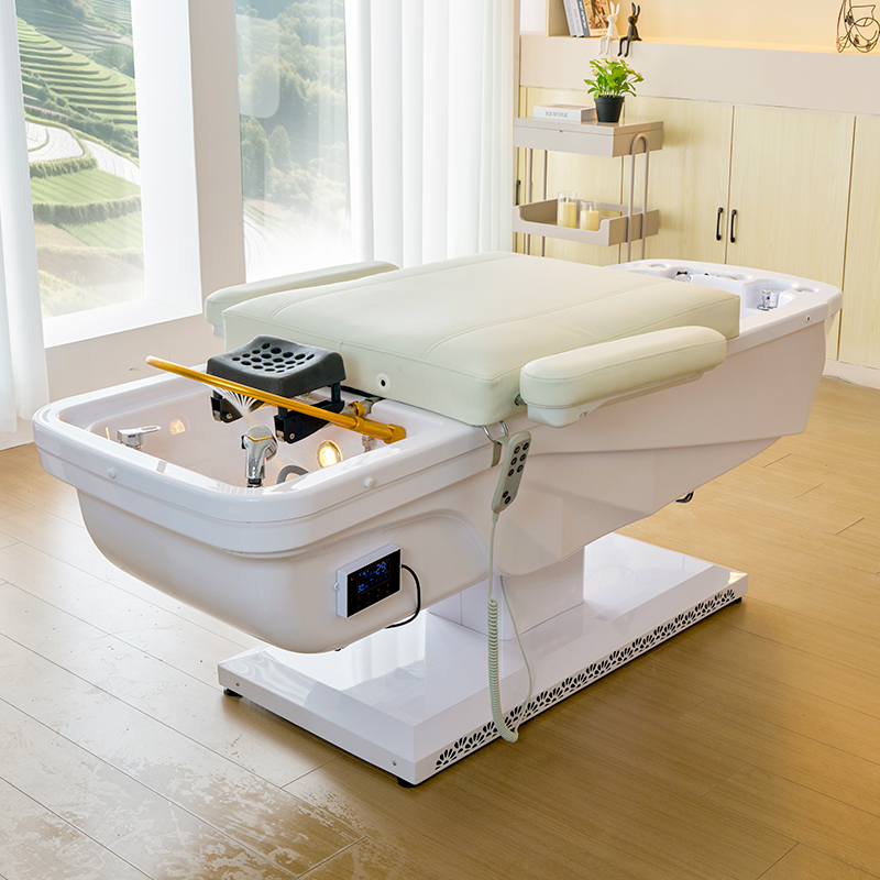 Fully Adjustable Elite Massage/Facial/Japanese-Korean Head Spa Shampoo Bed W/ Pedicure Bath - Image 7