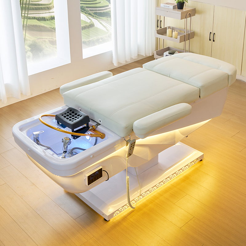 Fully Adjustable Elite Massage/Facial/Japanese-Korean Head Spa Shampoo Bed W/ Pedicure Bath - Image 9