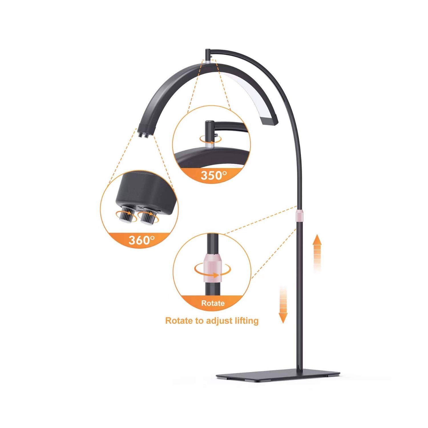 Half Moon LED Lash Light With Stand - Image 3